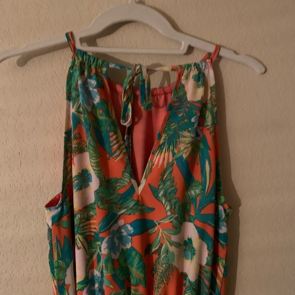 Sundress/ tropical  by Decree XS, front leg splits worn once. - Picture 12 of 14
